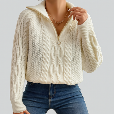 Harlow – Strickpullover mit Zipperkragen