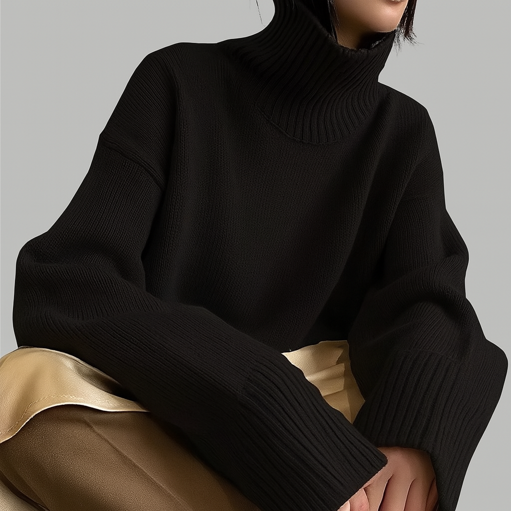 Zoey - Oversized Pullover mit Stehkragen