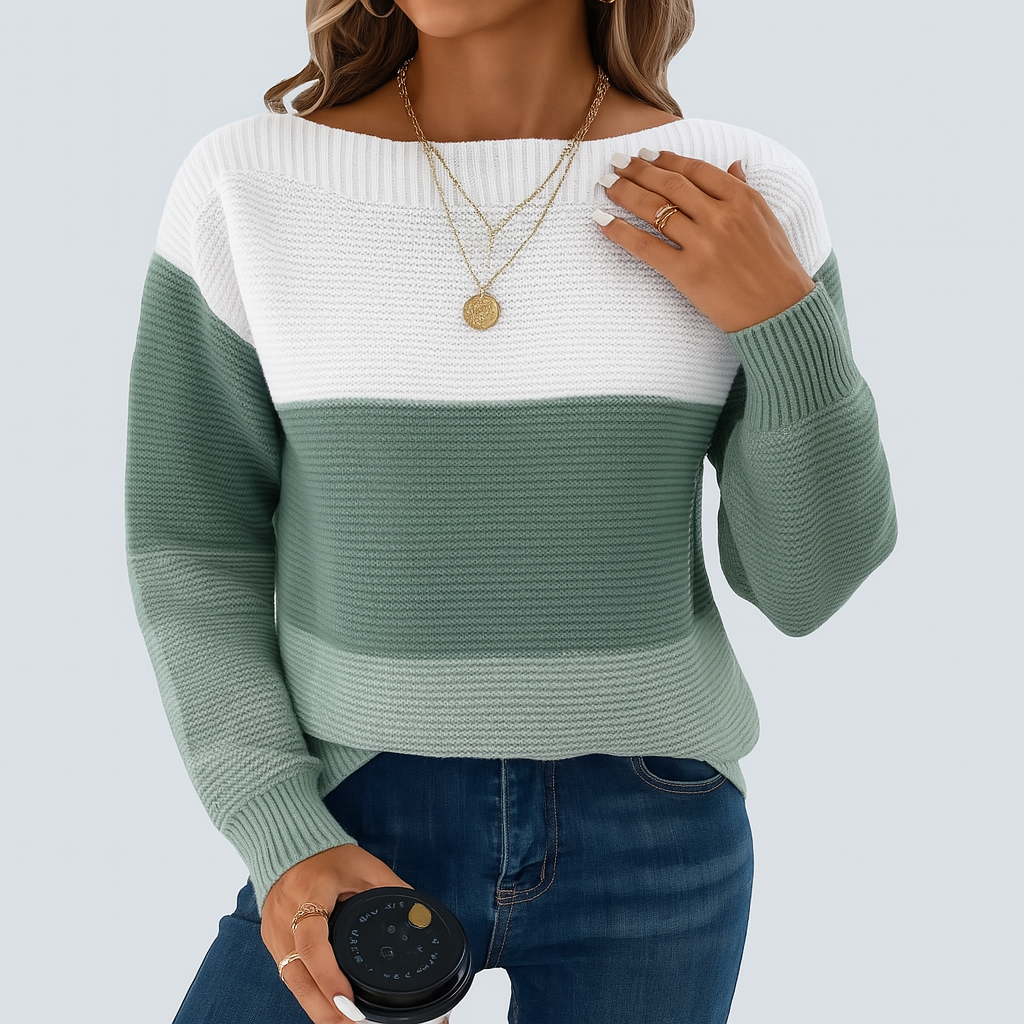 Calista - Eleganter Pullover mit langen Ärmeln und fallenden Schultern