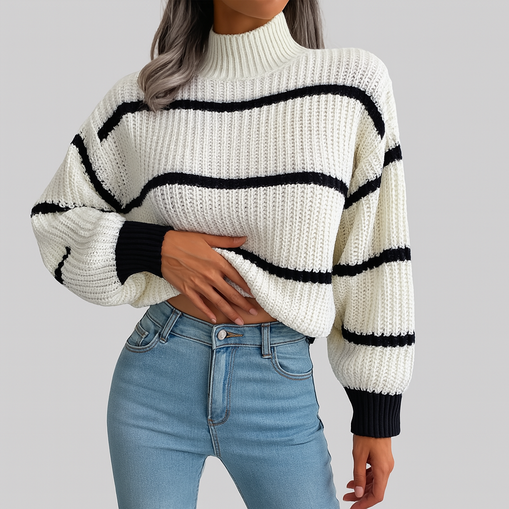 Sarah - Pullover mit Stehkragen Couture