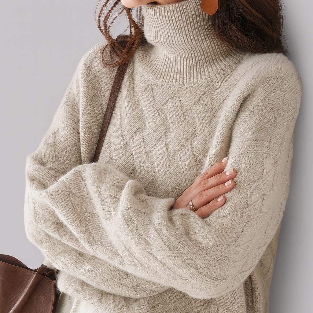 Kirsche - Hochkragenpullover für den Herbst