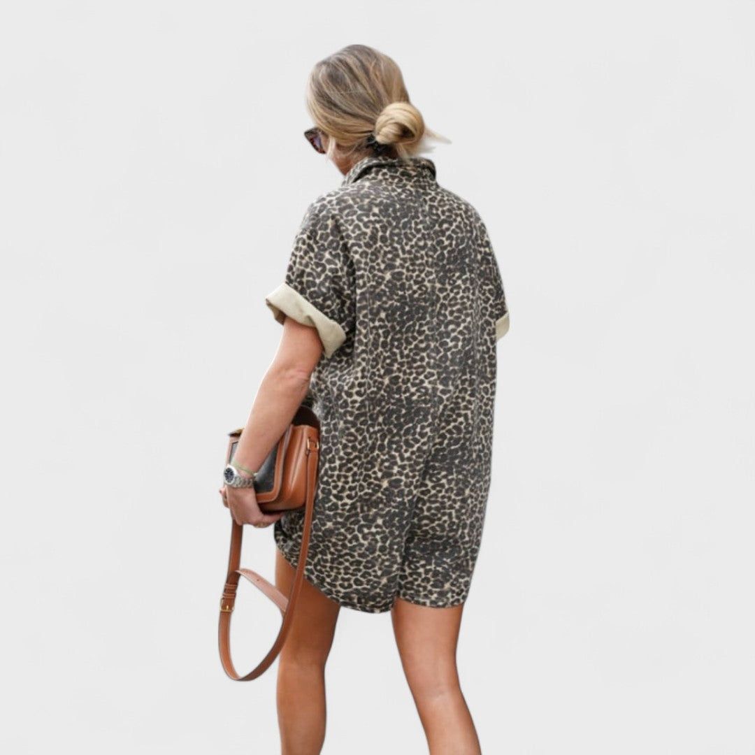 Nonette - Hemdkleid mit Leopardenmuster