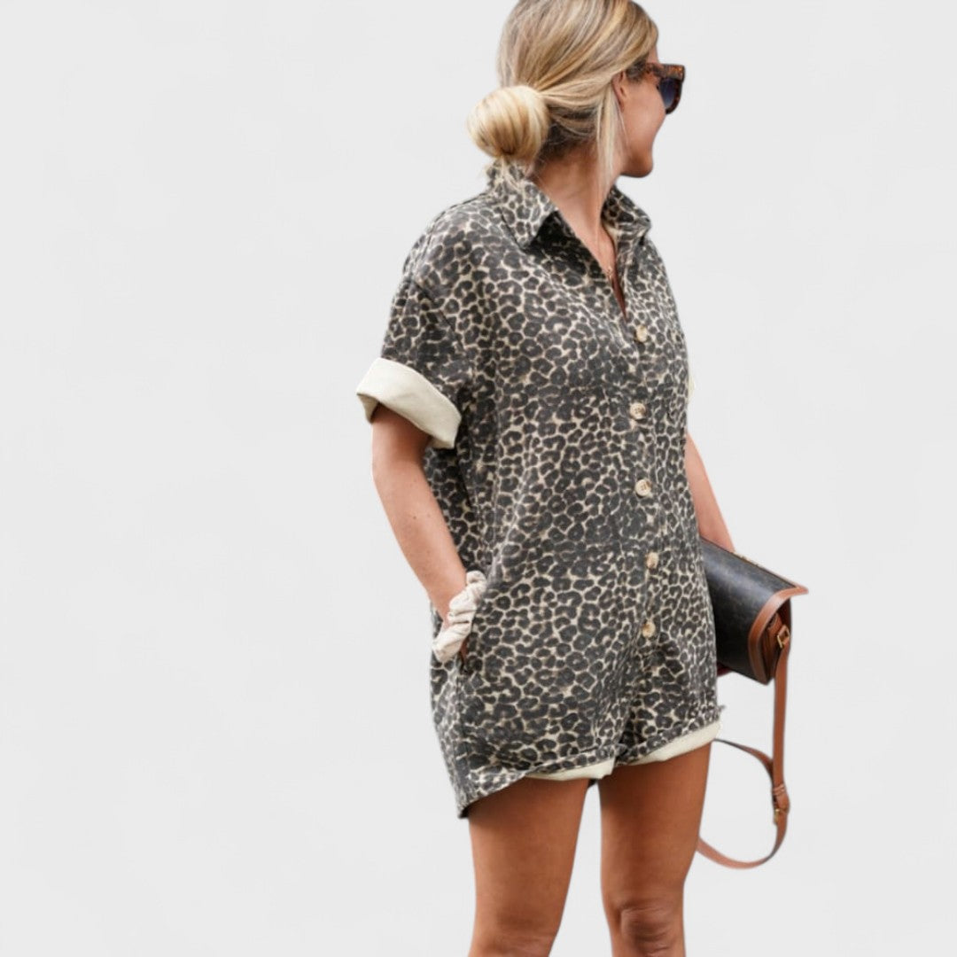 Nonette - Hemdkleid mit Leopardenmuster