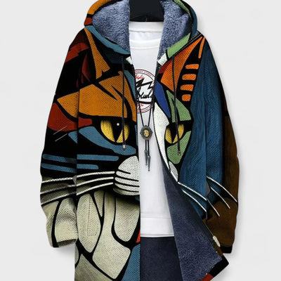 Sam - Luxus-Cardigan inspiriert von Kunst