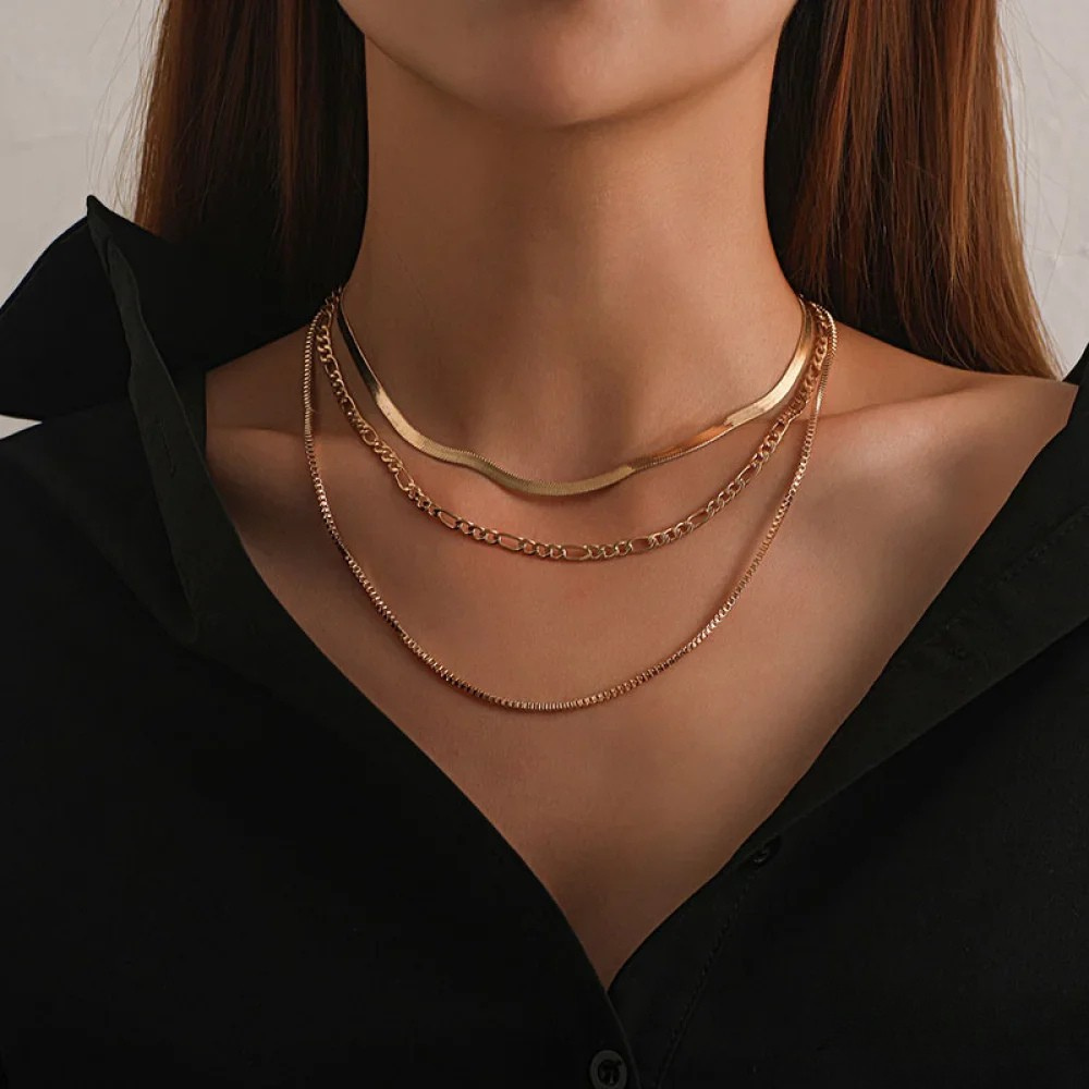 Noara – Vintage-Stil Dreilagige Halskette