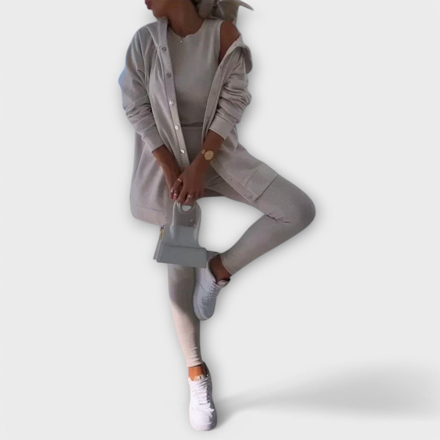 Drei-Teile-Set mit Cardigan
