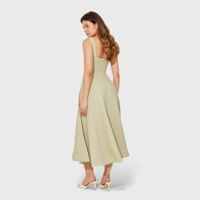 Amelia – Zeitloses fließendes Midi-Kleid