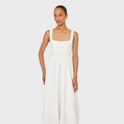 Amelia – Zeitloses fließendes Midi-Kleid