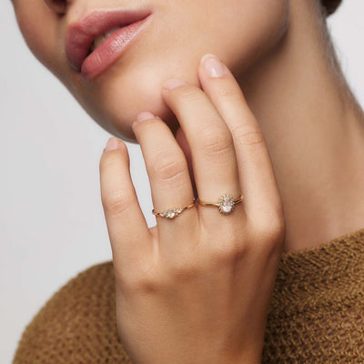 Lioravelle | Ring mit lila Diamant in 18k Gold