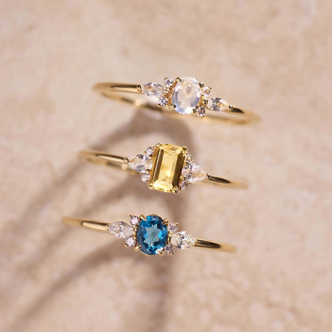 Lioravelle | Ring mit lila Diamant in 18k Gold