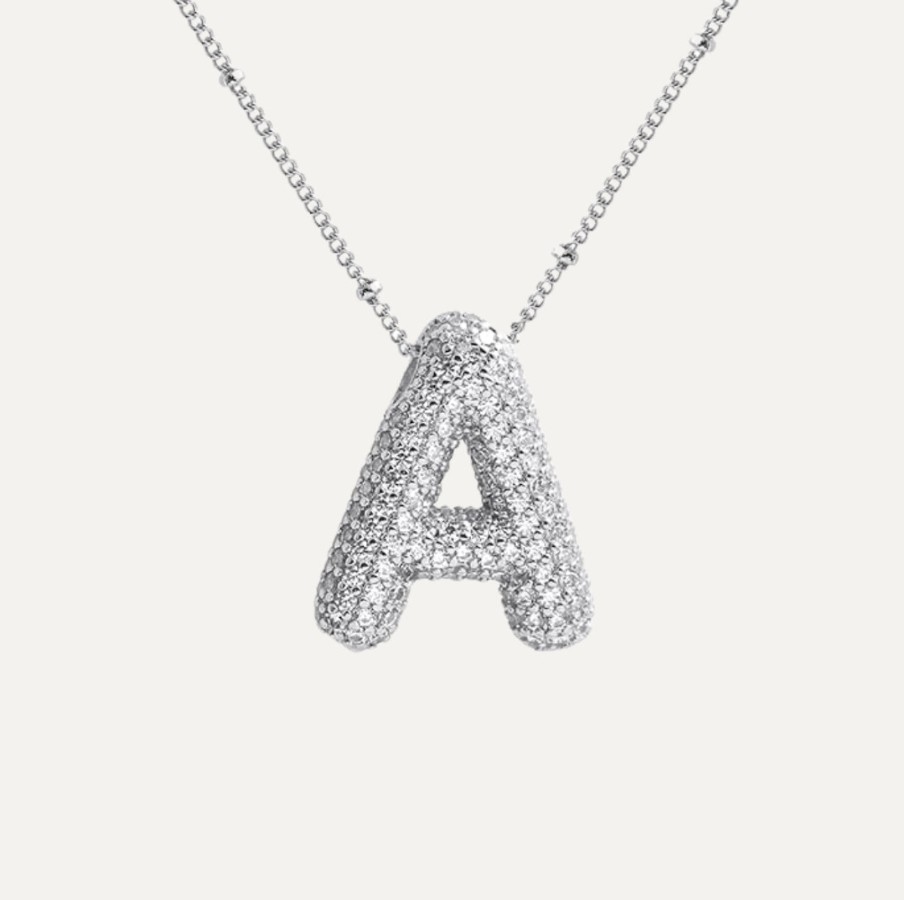 Savannah | Halskette mit Buchstaben in Diamantblase