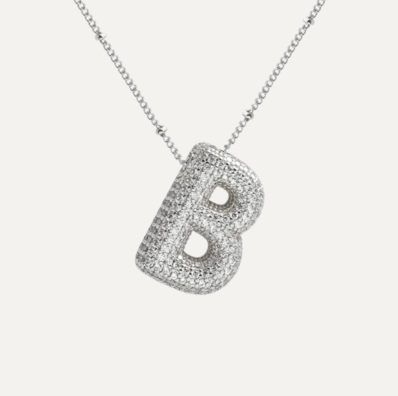 Savannah | Halskette mit Buchstaben in Diamantblase