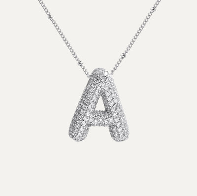 Savannah | Halskette mit Buchstaben in Diamantblase