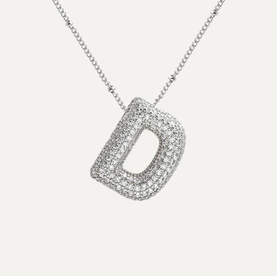 Savannah | Halskette mit Buchstaben in Diamantblase