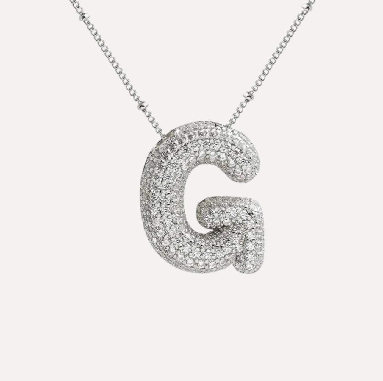 Savannah | Halskette mit Buchstaben in Diamantblase