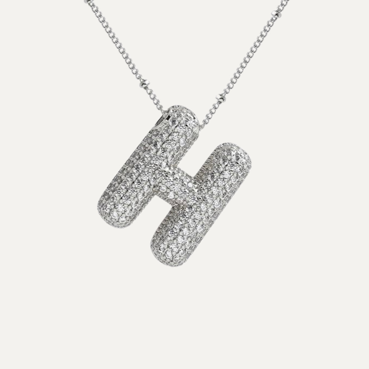 Savannah | Halskette mit Buchstaben in Diamantblase