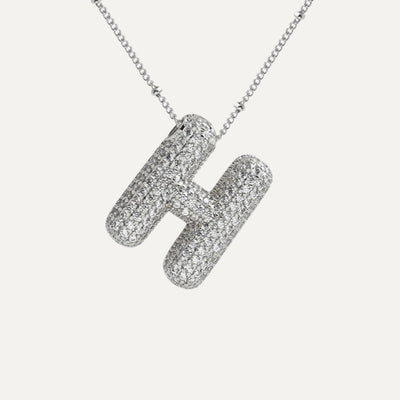 Savannah | Halskette mit Buchstaben in Diamantblase
