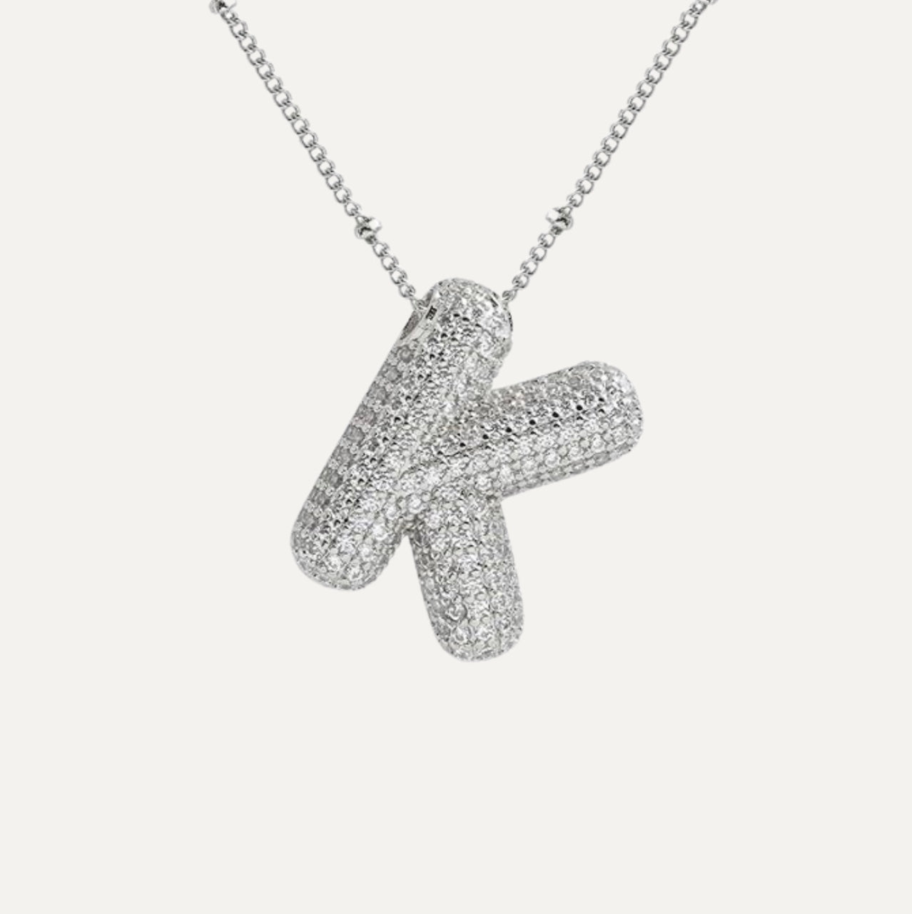 Savannah | Halskette mit Buchstaben in Diamantblase