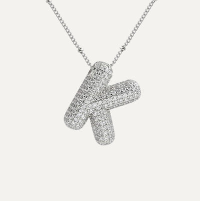 Savannah | Halskette mit Buchstaben in Diamantblase
