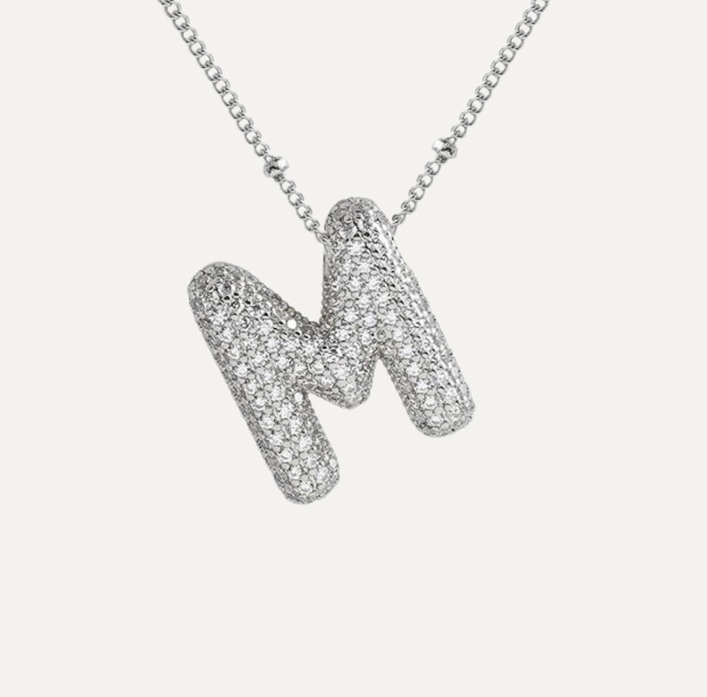 Savannah | Halskette mit Buchstaben in Diamantblase
