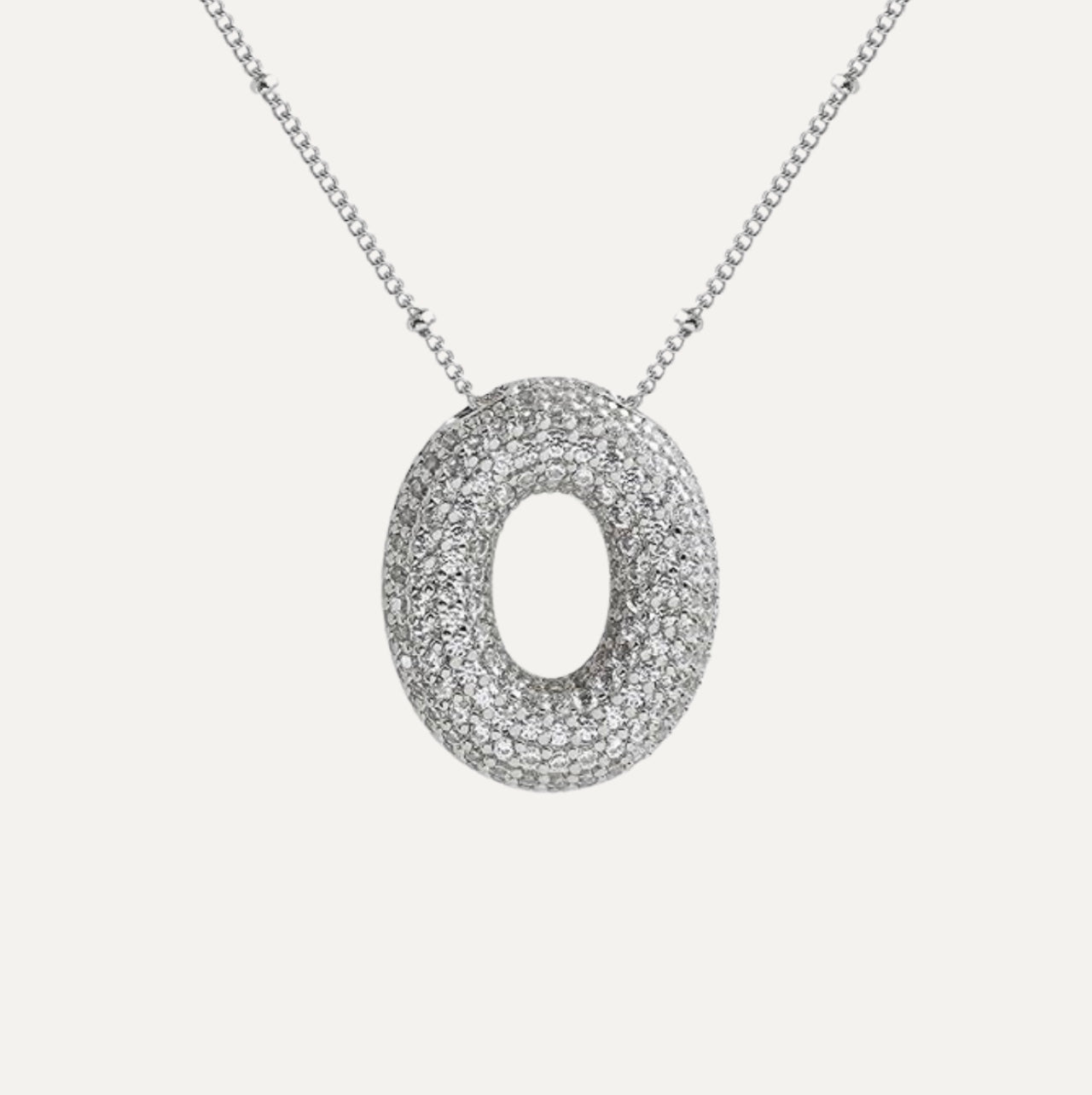 Savannah | Halskette mit Buchstaben in Diamantblase