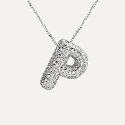 Savannah | Halskette mit Buchstaben in Diamantblase