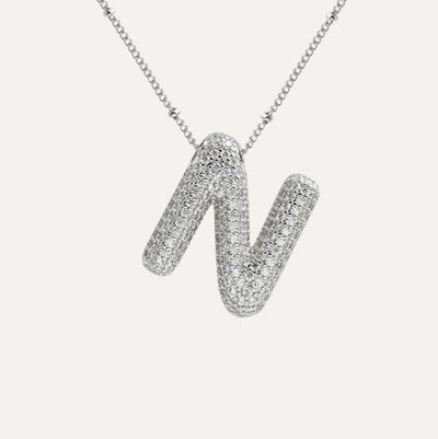 Savannah | Halskette mit Buchstaben in Diamantblase