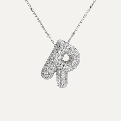 Savannah | Halskette mit Buchstaben in Diamantblase