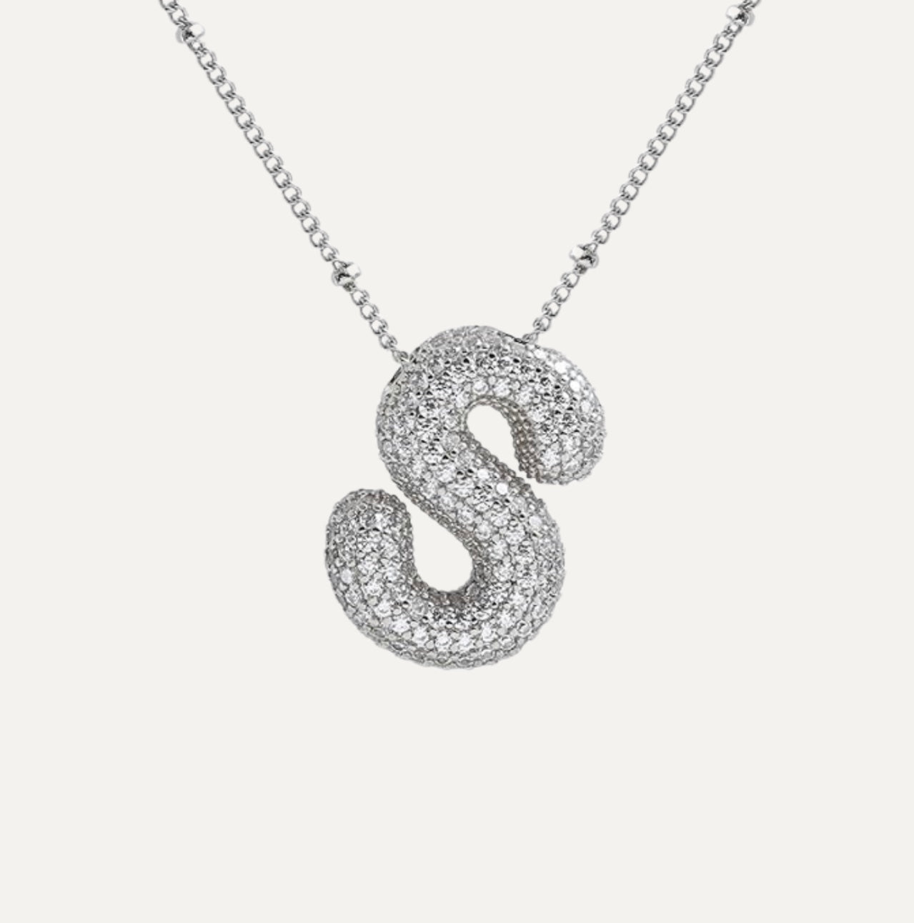 Savannah | Halskette mit Buchstaben in Diamantblase