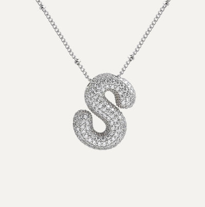 Savannah | Halskette mit Buchstaben in Diamantblase