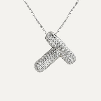 Savannah | Halskette mit Buchstaben in Diamantblase