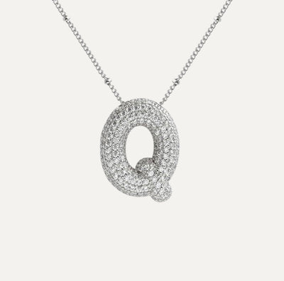 Savannah | Halskette mit Buchstaben in Diamantblase