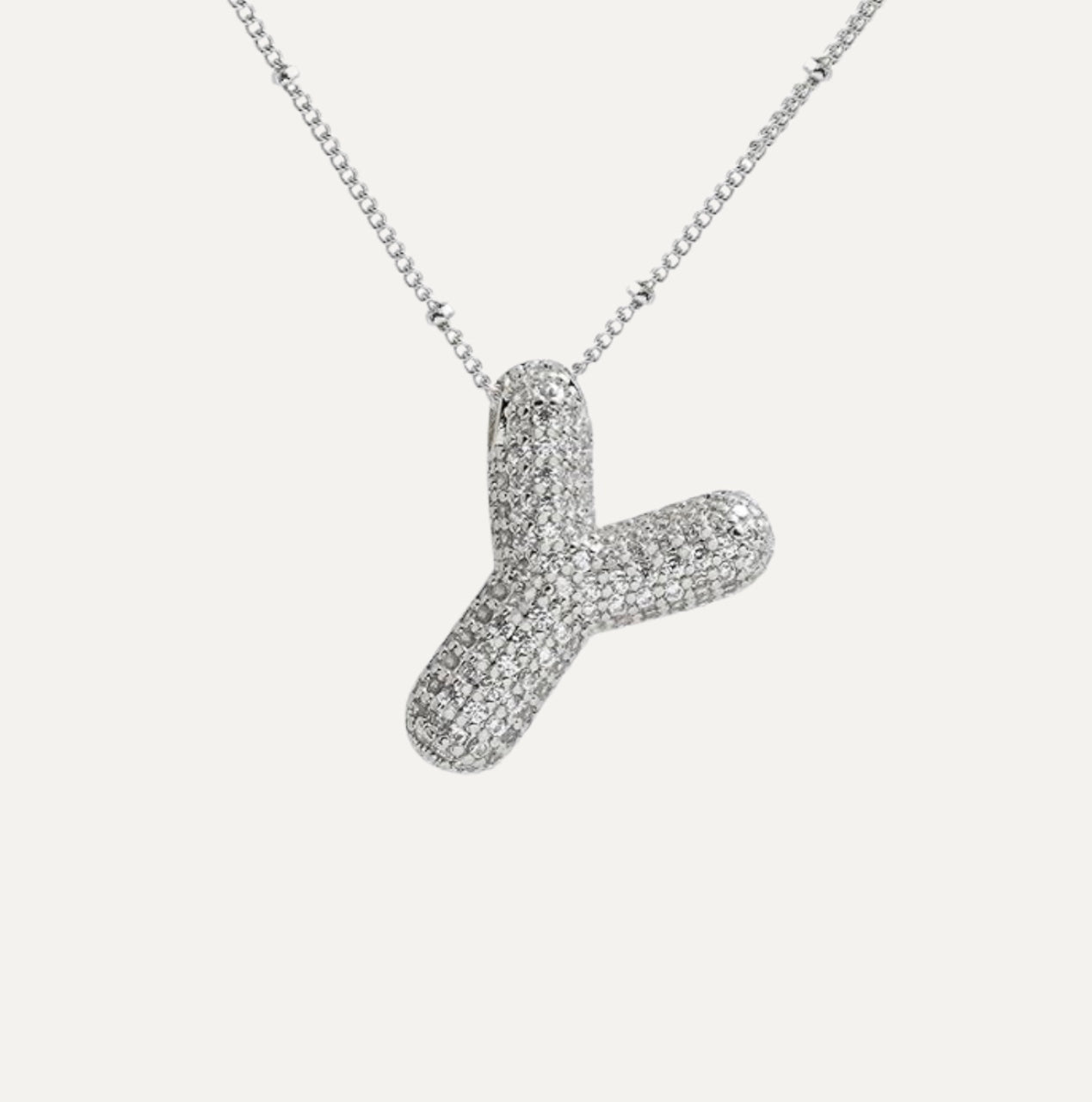 Savannah | Halskette mit Buchstaben in Diamantblase