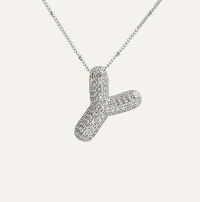Savannah | Halskette mit Buchstaben in Diamantblase