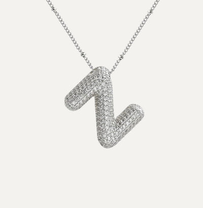 Savannah | Halskette mit Buchstaben in Diamantblase