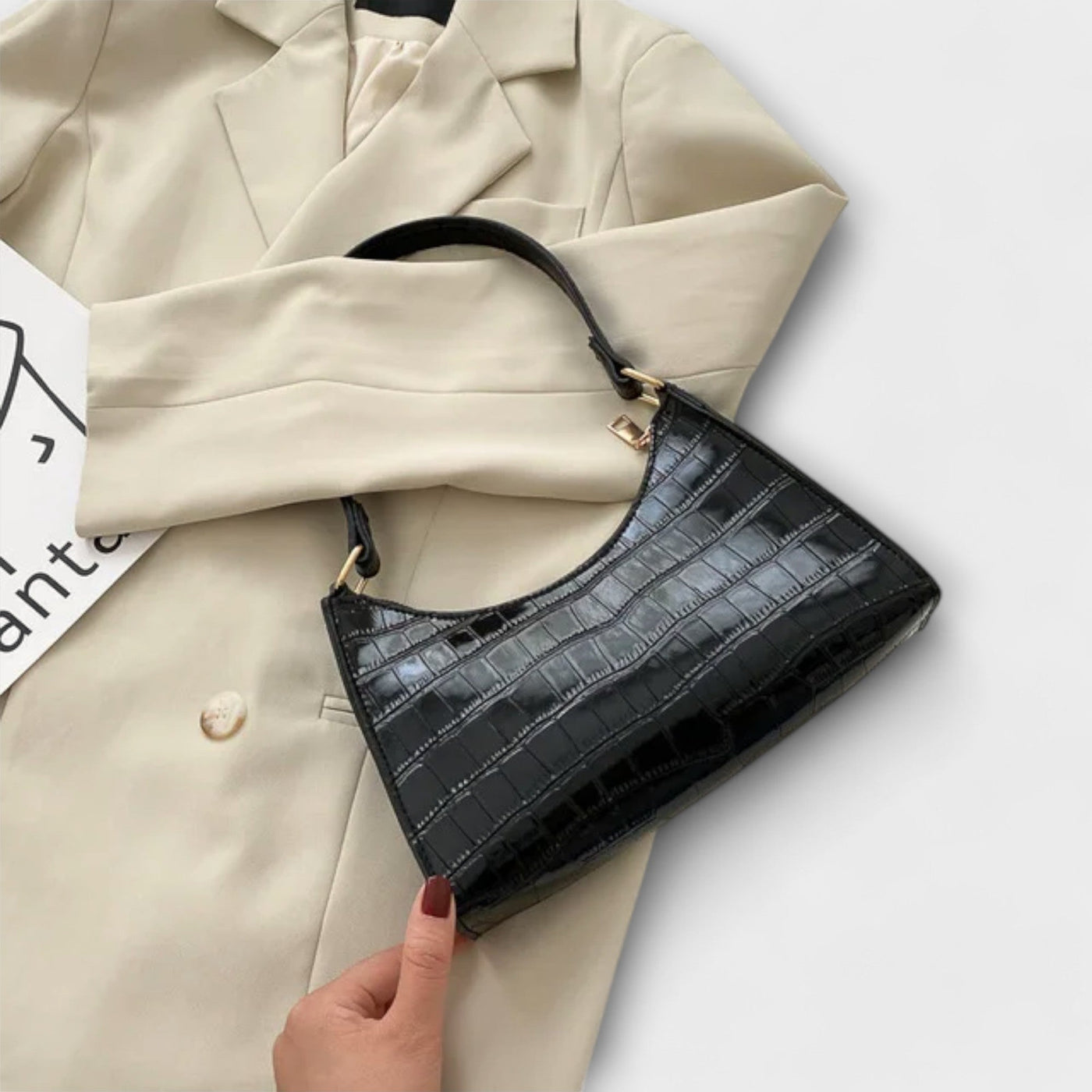 Gianna Boutique - Glänzende Lederhandtasche