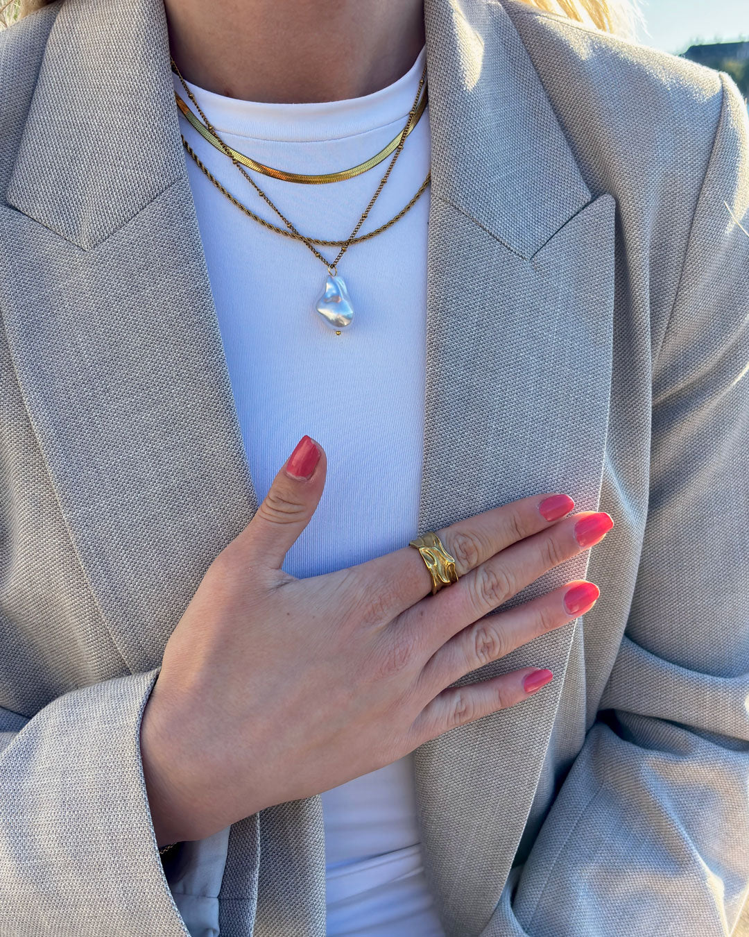 Jaylinette | Großes 18K Goldring