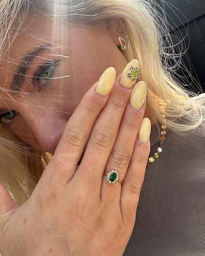 Amaryelle | Ring aus grünem Zirkonia in 18K Gold