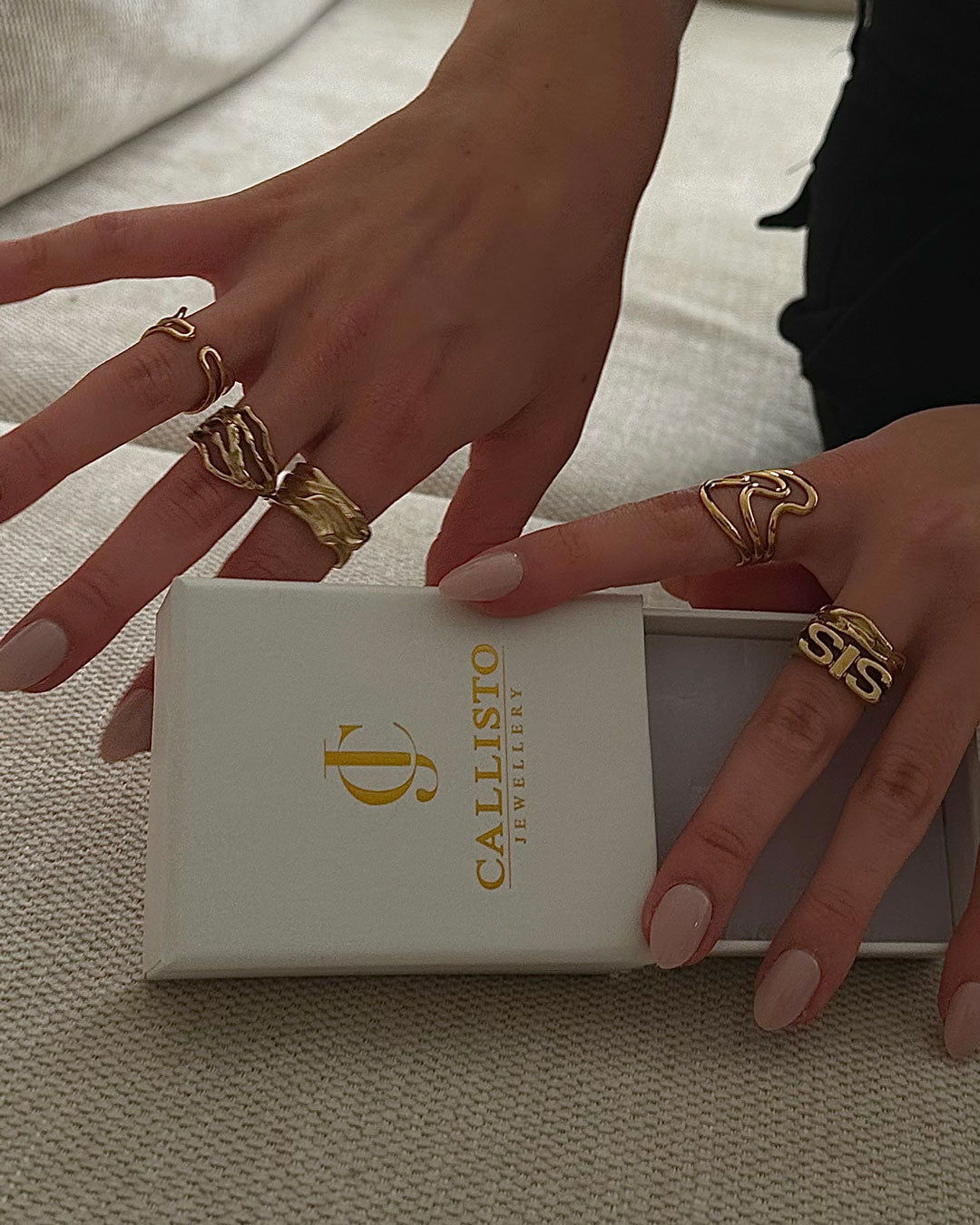 Jaylinette | Großes 18K Goldring