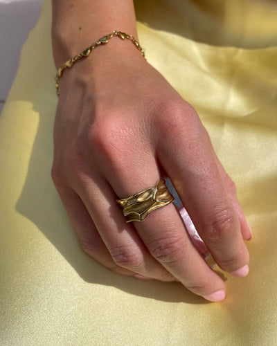Jaylinette | Großes 18K Goldring