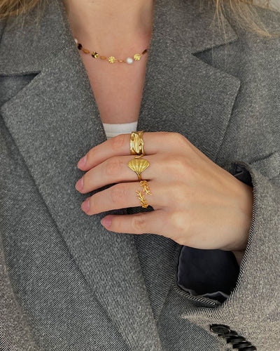 Jaylinette | Großes 18K Goldring