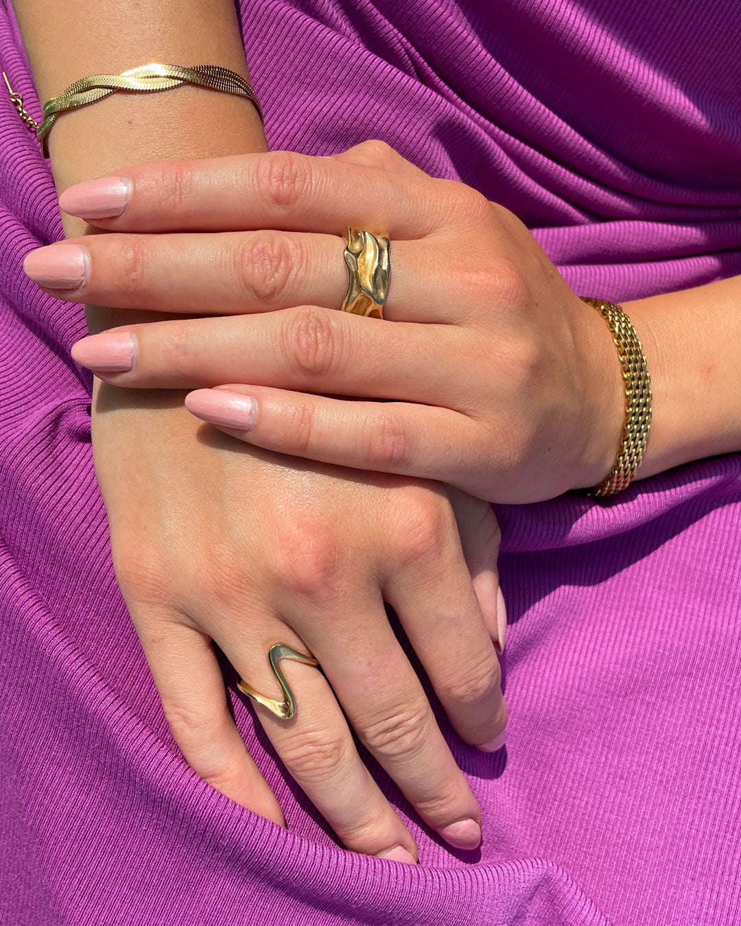 Jaylinette | Großes 18K Goldring