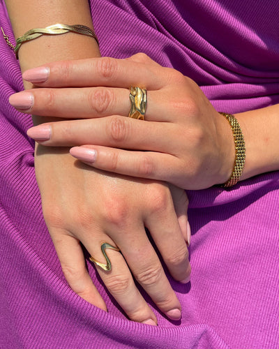 Jaylinette | Großes 18K Goldring