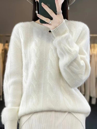 Angelika - Klassischer Pullover aus warmer Wolle