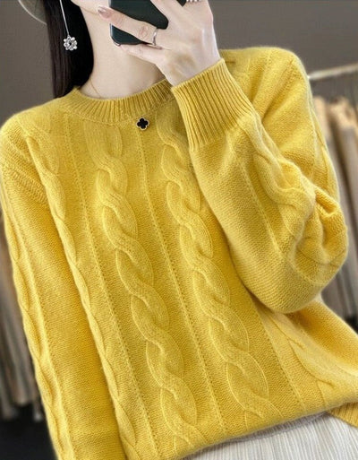 Angelika - Klassischer Pullover aus warmer Wolle