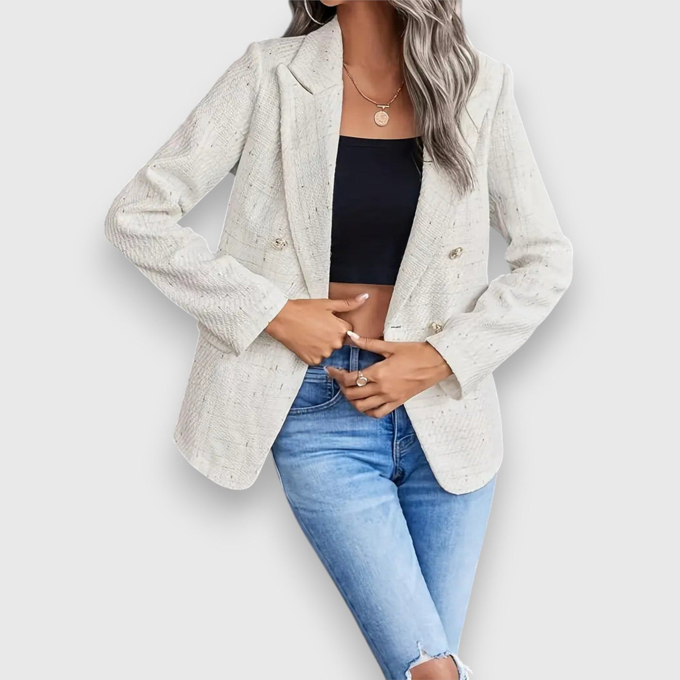 Zarela – Blazer aus Tweed für warme Tage