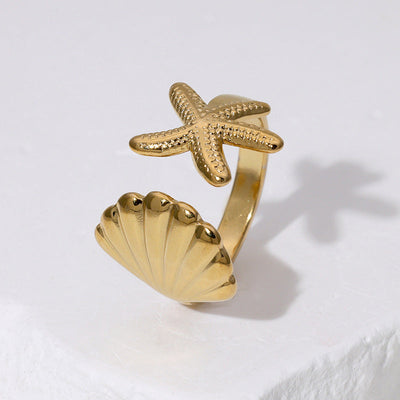 Mikaela | Offenes Ring mit Seestern