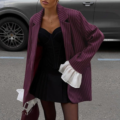 FIORA - Blazer in Weinrot