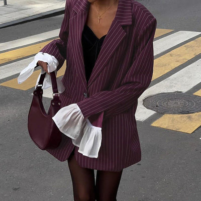 FIORA - Blazer in Weinrot