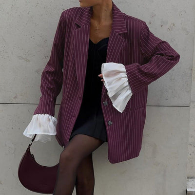 FIORA - Blazer in Weinrot